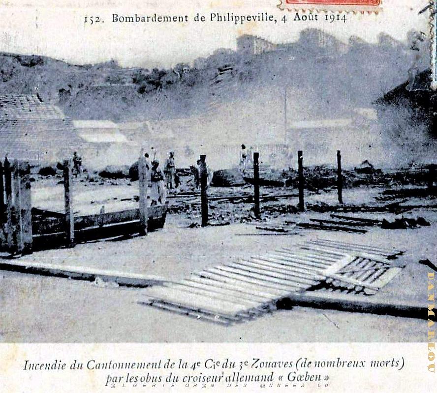 Philippeville - Incendie suite Bombardement Allemand - 1914.jpg